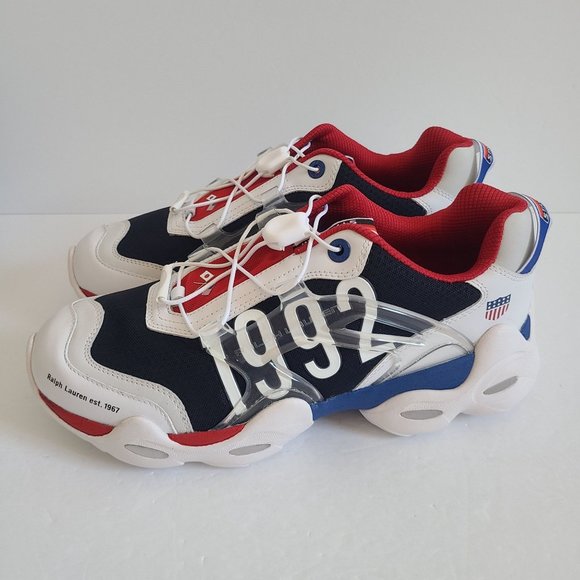 NEW Polo Ralph Lauren Tokyo Stadium 1992 Sneakers Size 8 Red White